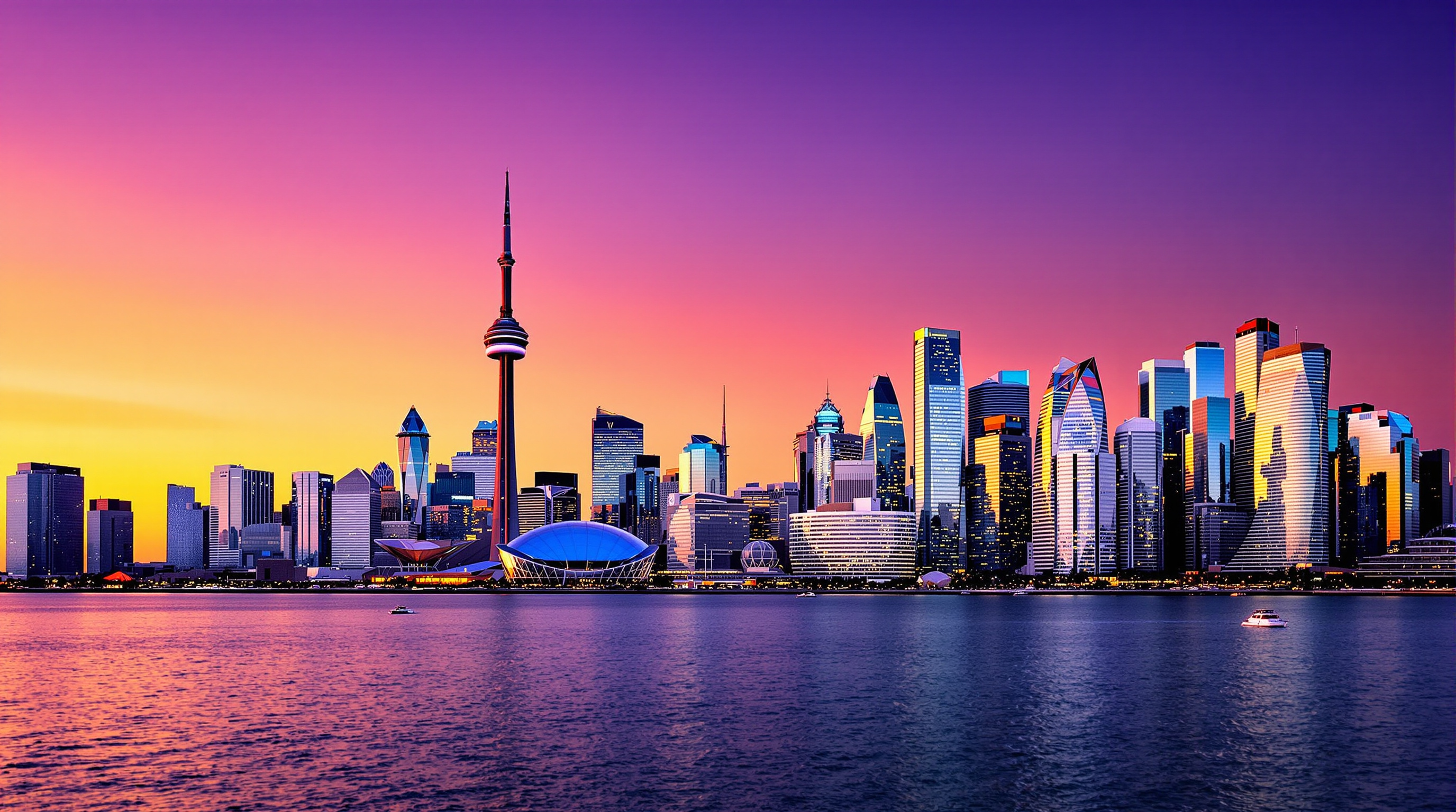 Toronto skyline with CN Tower
